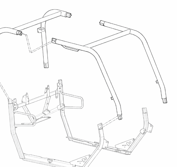 Roll bar parts for Tracker EV
