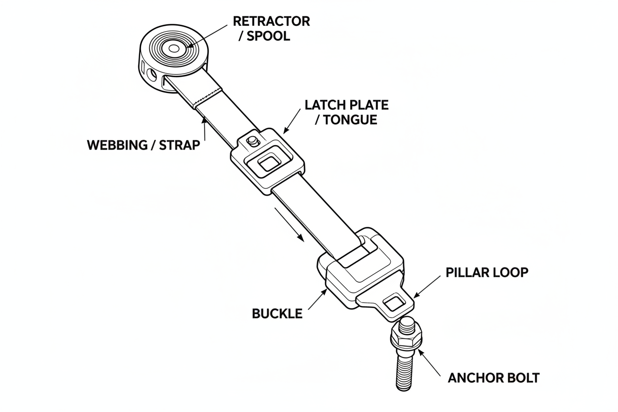 Seat belt assemlby Tracker EV